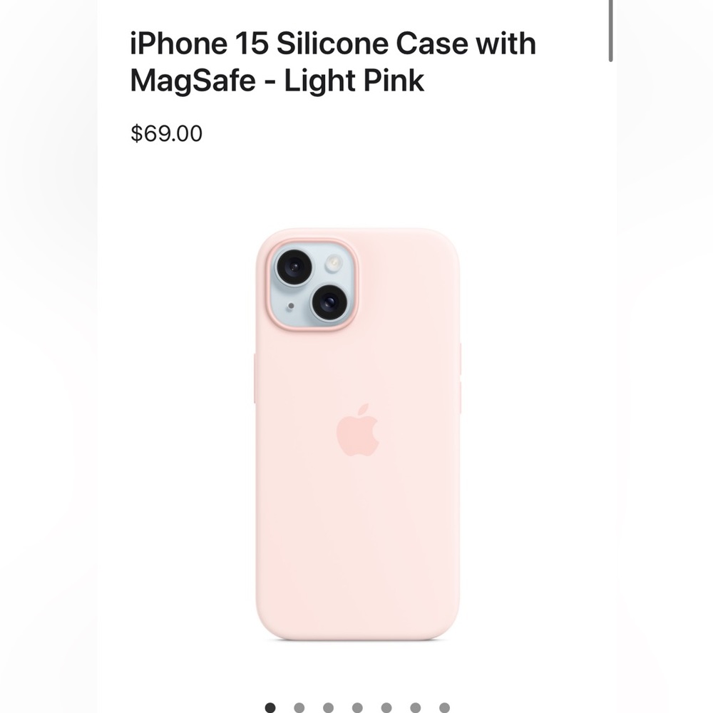 SOLD iPhone 15 Silicone Case with MagSafe - Light Pink - Brand New